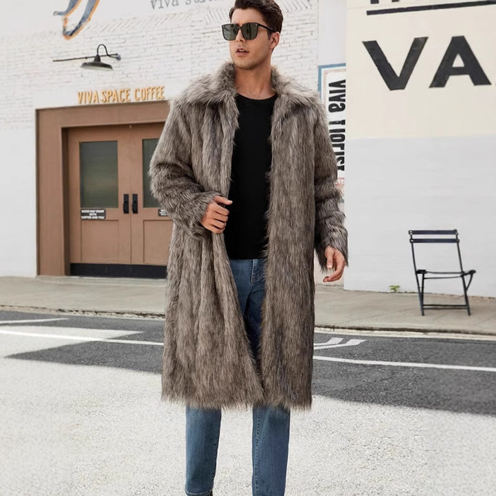 Men's Elegant Faux Fur Coat Lune London