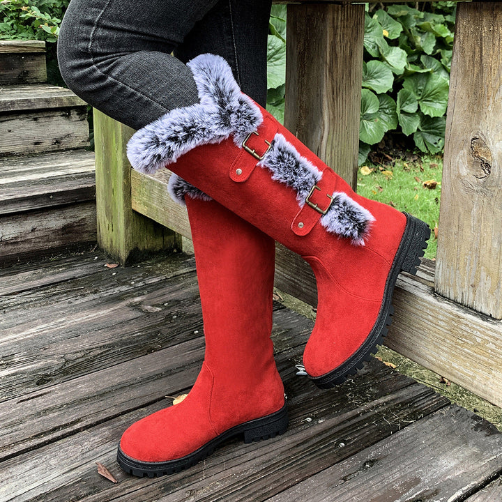 Women's Winter Boots with Cozy Faux Fur Collar and Non-Slip Sole Lune London