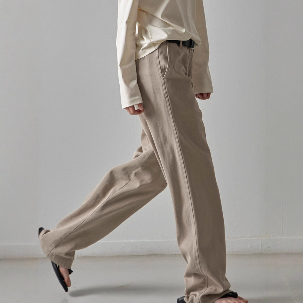 Pantalons en denim larges pour femmes avec taille haute Chic & Stil