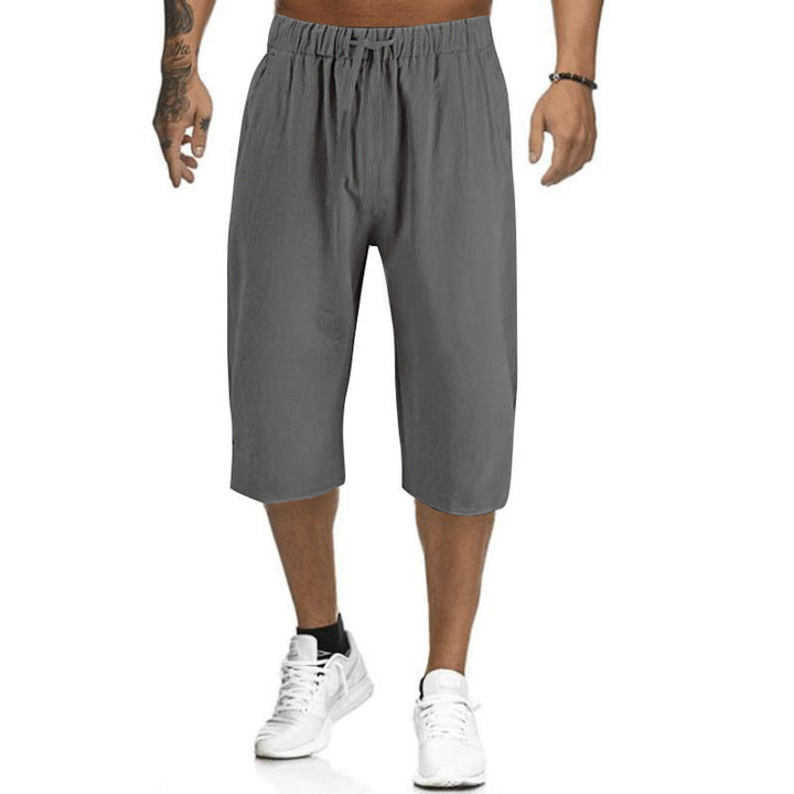 Light leisure pants for men with elastic waistband and practical side pockets Lune London