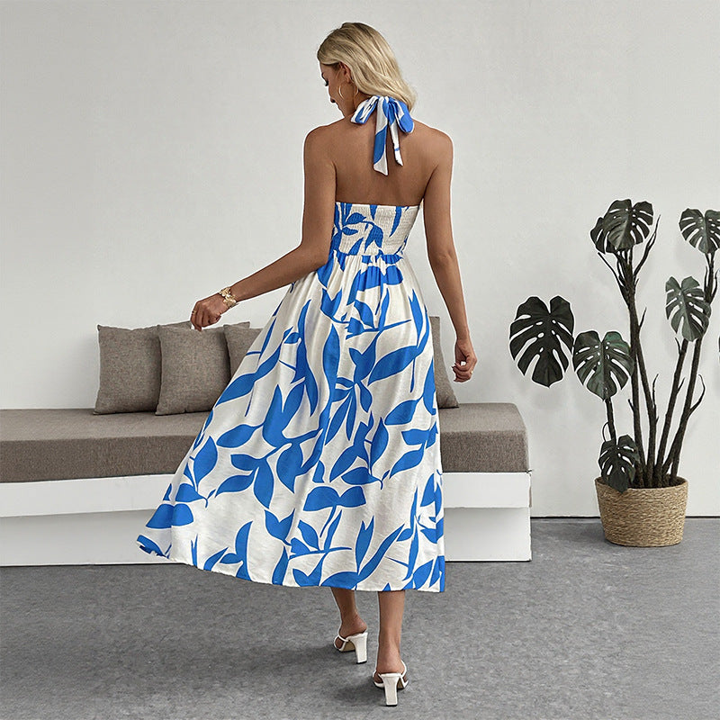 Lune London Women's Backless Maxi Dress with High Slit