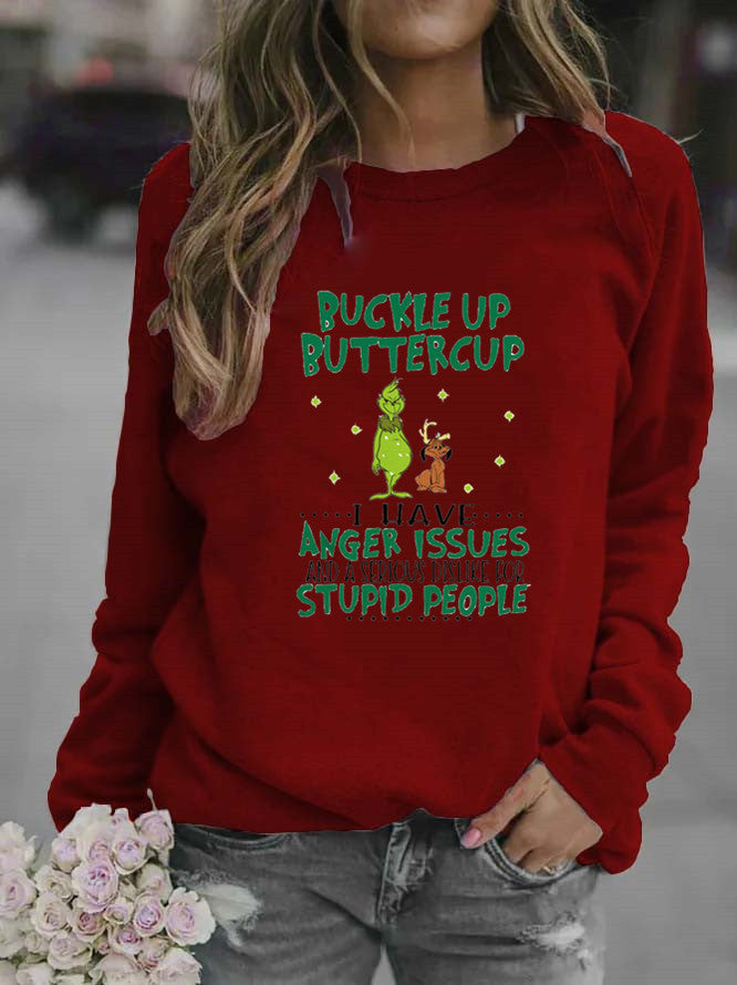 Sweat-shirt femme avec citation humoristique et design créatif Chic & Stil