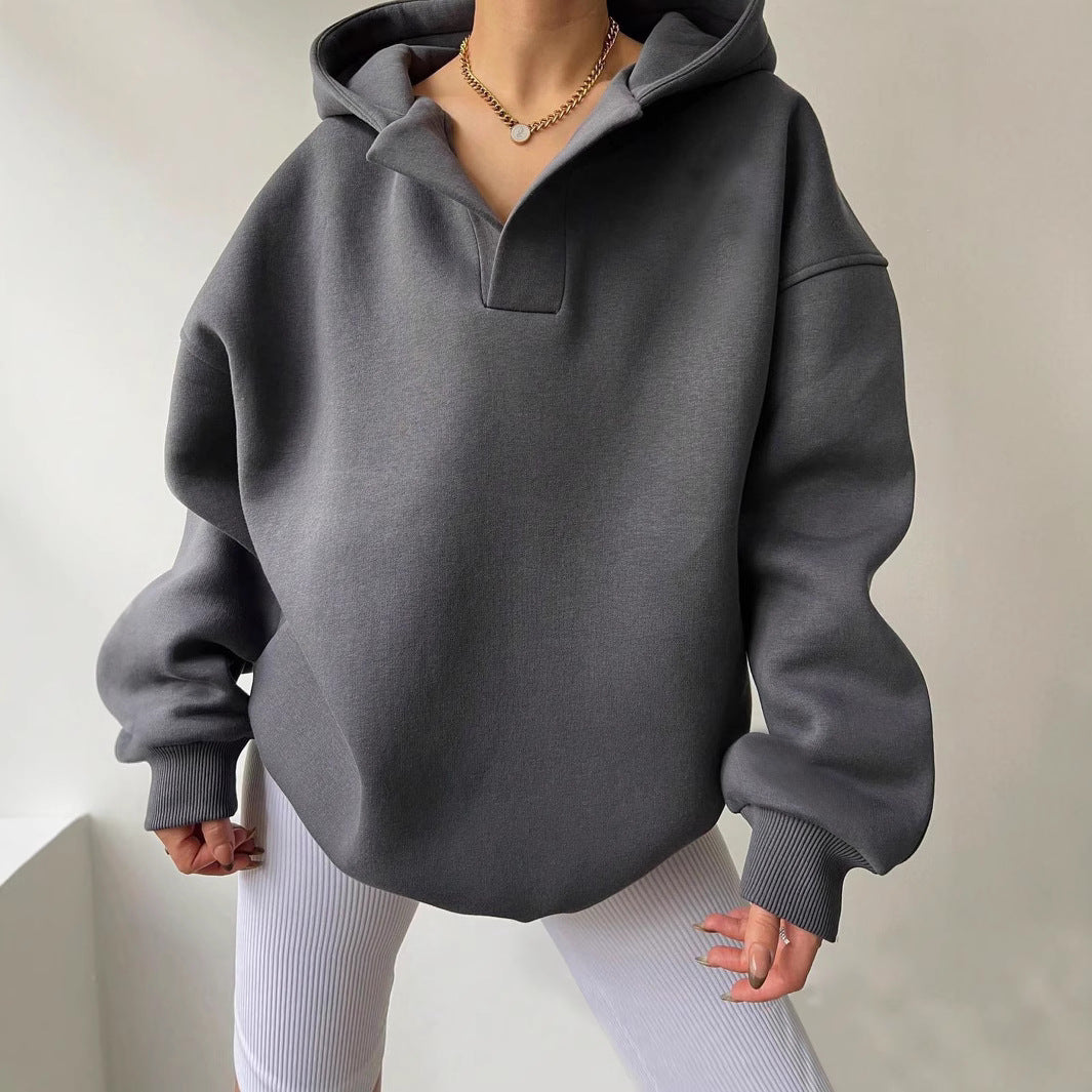 Oversized hoodie for women with trendy collar and voluminous sleeves Lune London