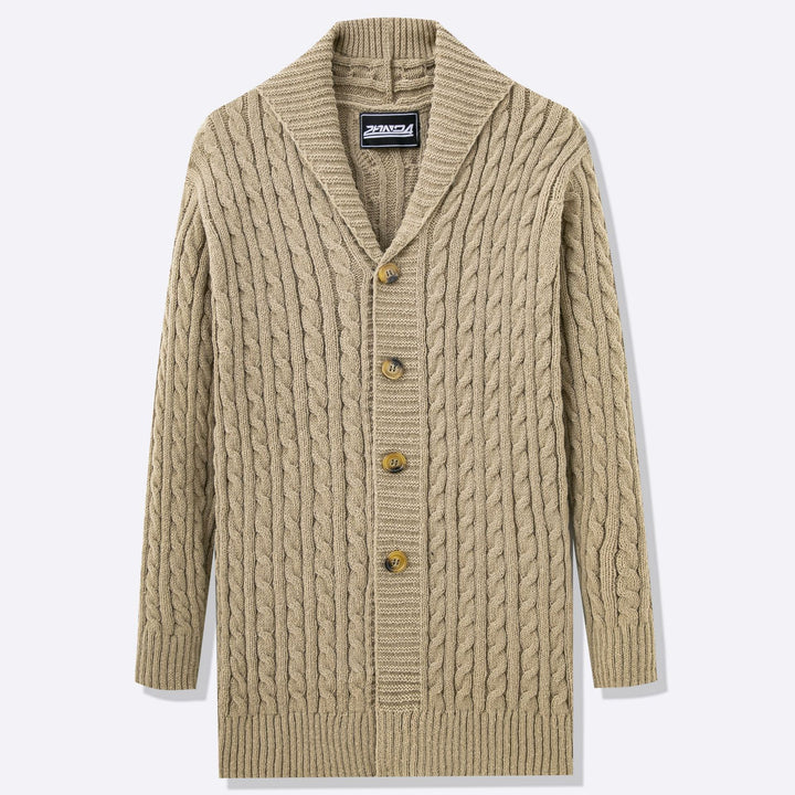 Men's knit jacket with open design and button details Lune London