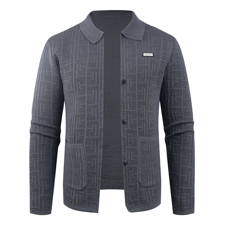 Trendy knitted jacket for men with unique pattern Lune London