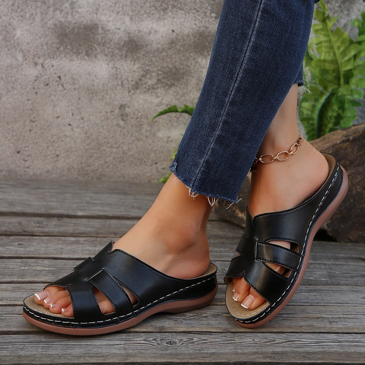 Women Comfortable Open-Toe Shoes Lune London