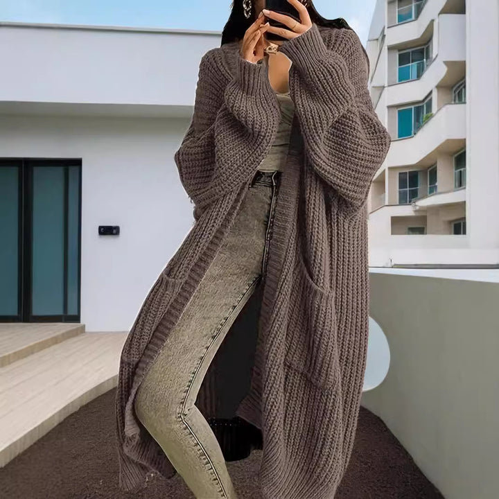 Women cardigan with open front and large pockets Lune London