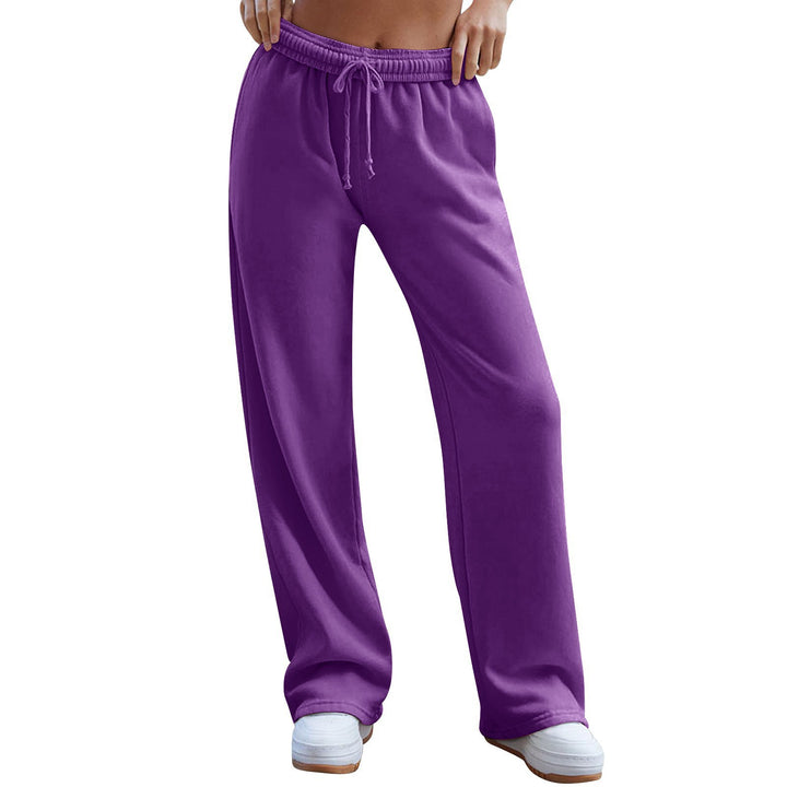 Wide sports jogger pants for women with adjustable drawstring Lune London