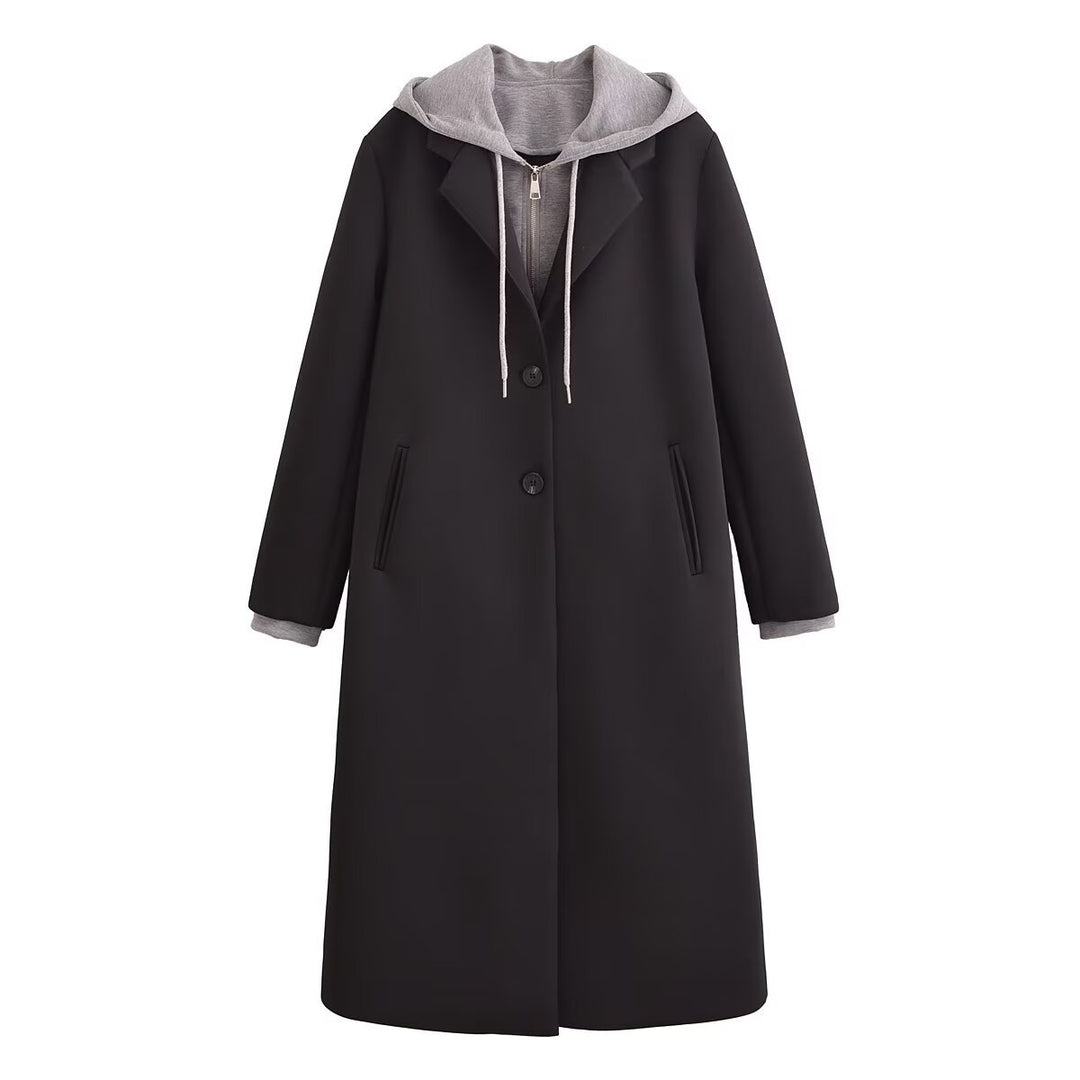 Women's transitional coat with integrated hood Lune London