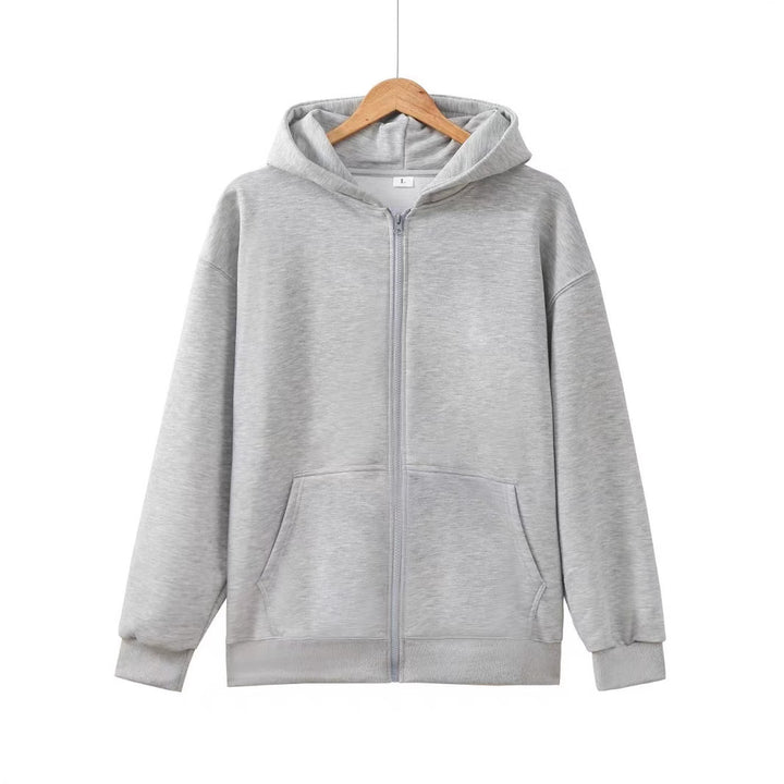 Ladies hoodie jacket with full zip and practical pockets Chic & Stil