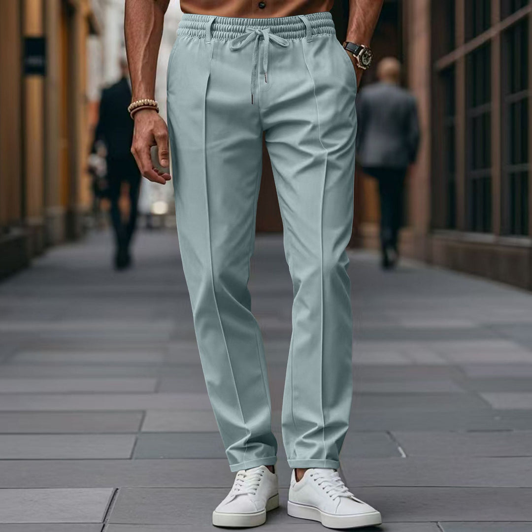 Casual men's jogger pants with elastic waistband and practical side pockets Lune London