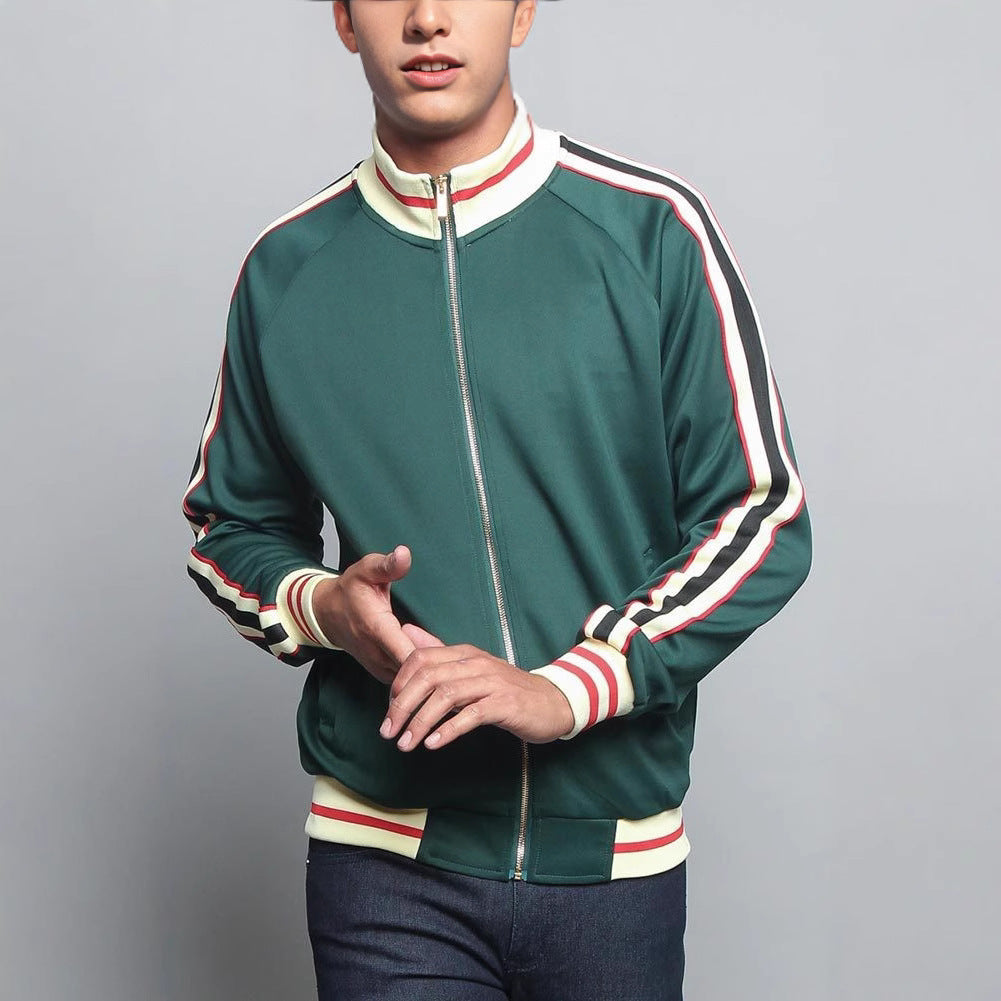 Sport jacket for men with contrasting color accents and a high-quality zipper Lune London