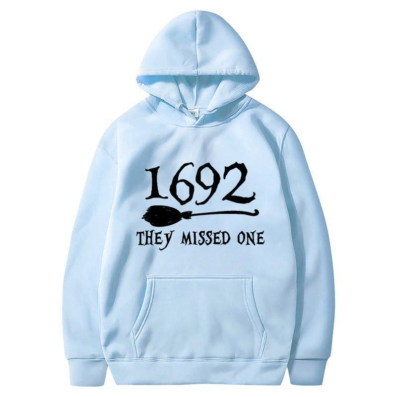 Women’s hooded sweatshirt with creative Halloween motif and loose fit Lune London