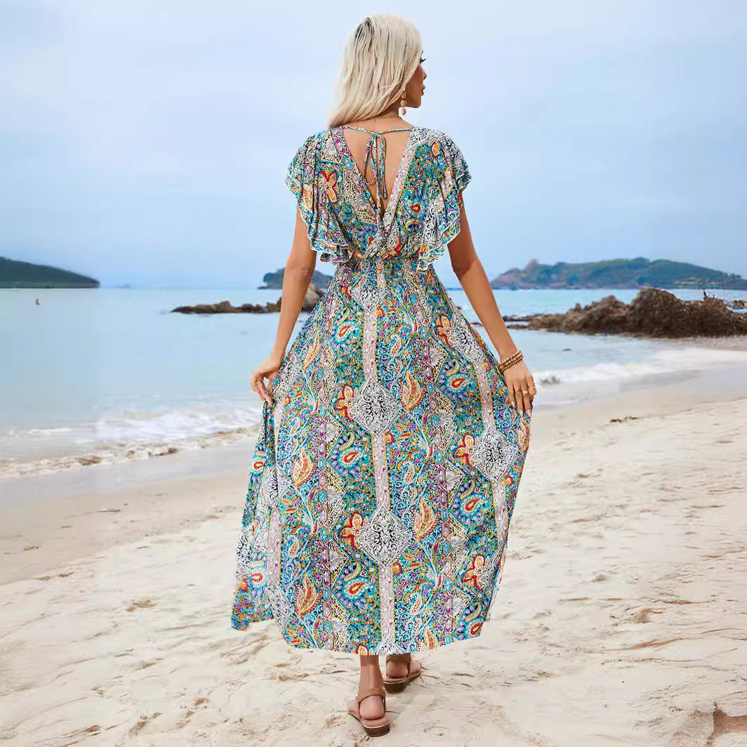 Ladies Elegant Maxi Bohemian Chic Dress and Style