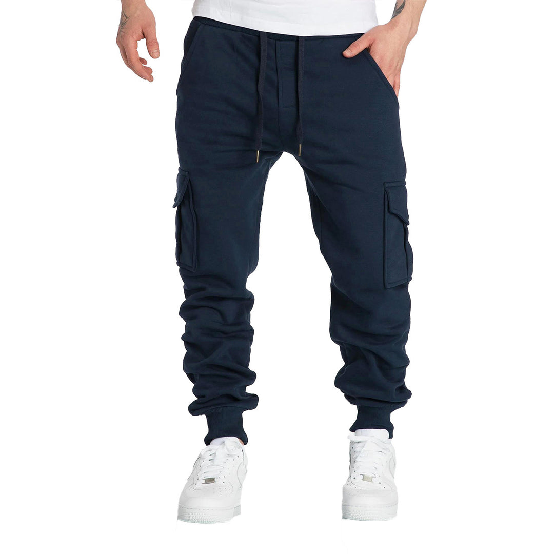 Men's cargo jogger pants with elastic waist and practical side pockets Lune London