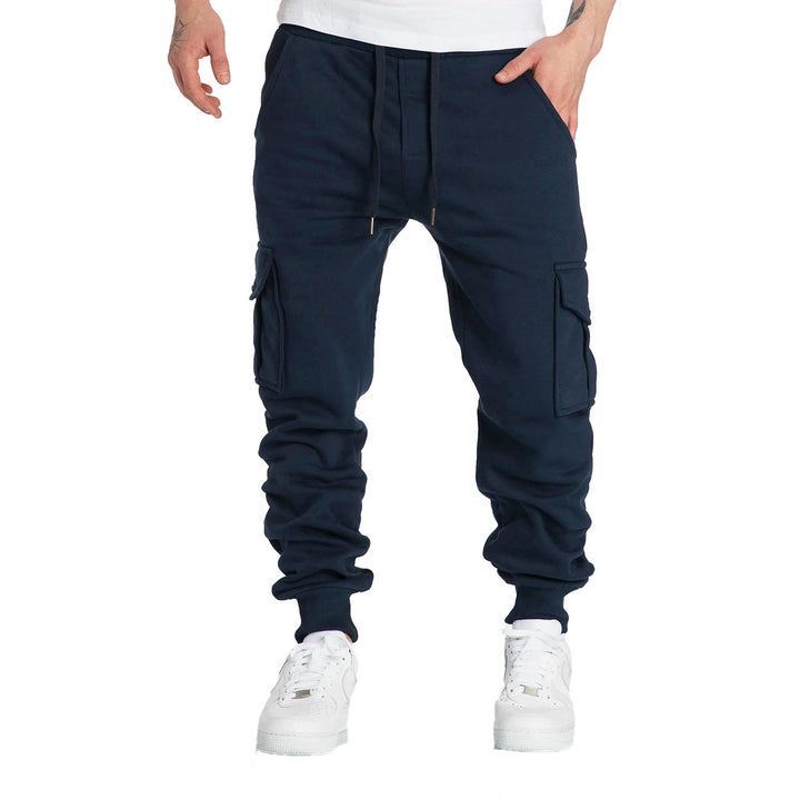 Men's cargo jogger pants with elastic waist and practical side pockets Lune London