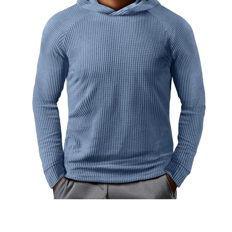 Men's casual hoodie in textured material Lune London
