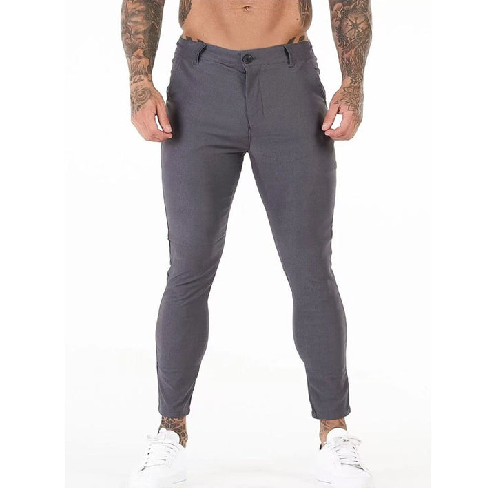 Elegant and comfortable slim fit pants for men with elastic waist and functional pockets Lune London