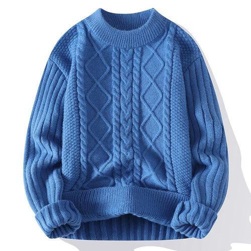 Ladies Cozy Knit Sweater with Twisted Pattern Lune London