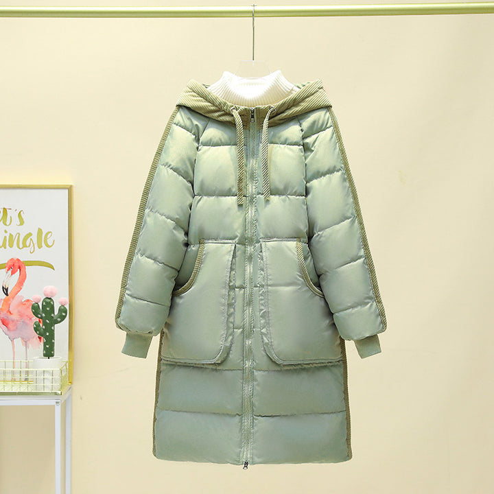 Women Parker padded insulated longer with removable hood and large pockets Lune London