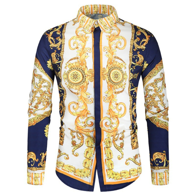Men's Luxury Shirt with Impressive Baroque Pattern Lune London