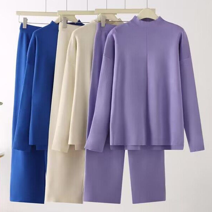 Ladies elegant set composed of long sleeve top and palazzo pants Lune London