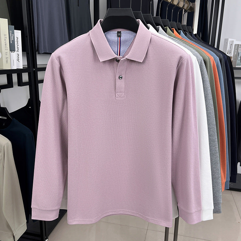 Men's Long Sleeve Polo with Structured Design and Breathable Properties Lune London