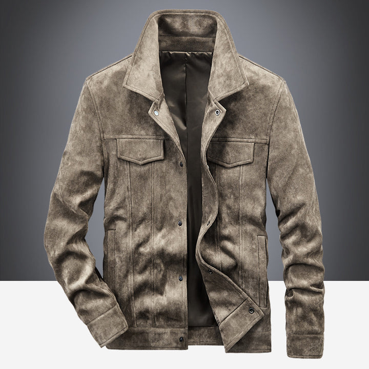 Men's suede jacket with modern casual style Lune London