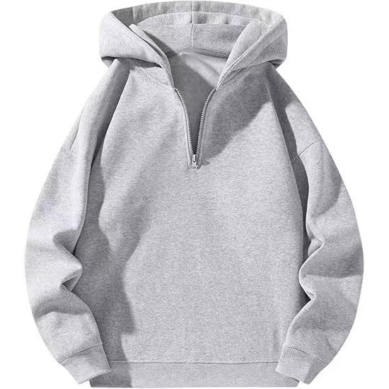 Hooded sweater for women with half zipper and soft inner lining Lune London