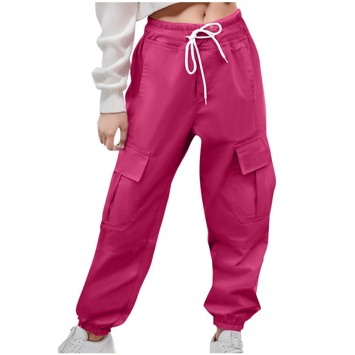 Women's cargo pants with elastic waistband and practical side pockets Lune London