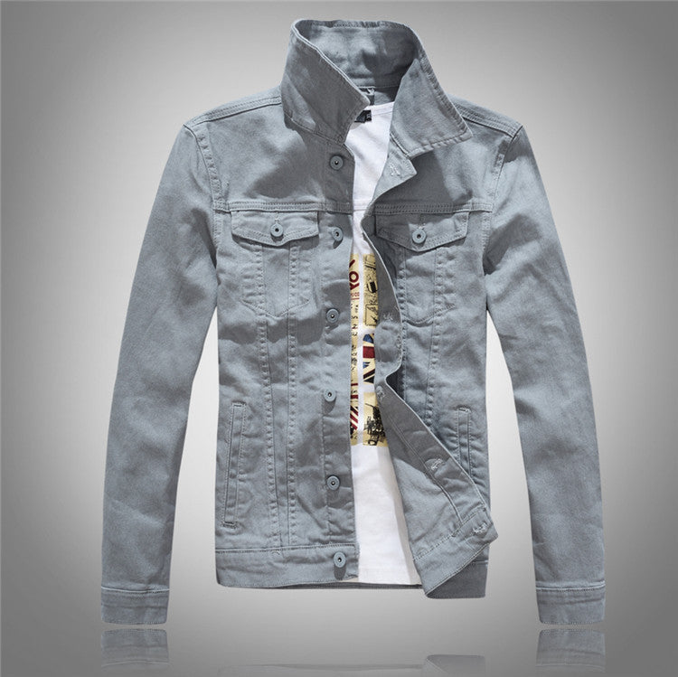 Stylish denim jacket for men with modern high collar and practical pockets Lune London