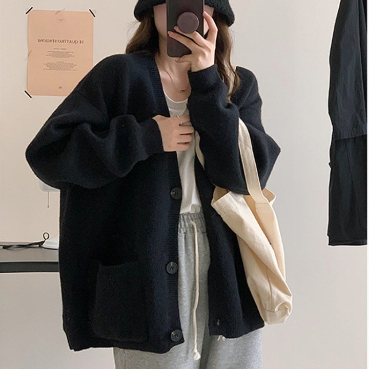 Gilet surdimensionné pour femmes avec poches pratiques et décolleté en V