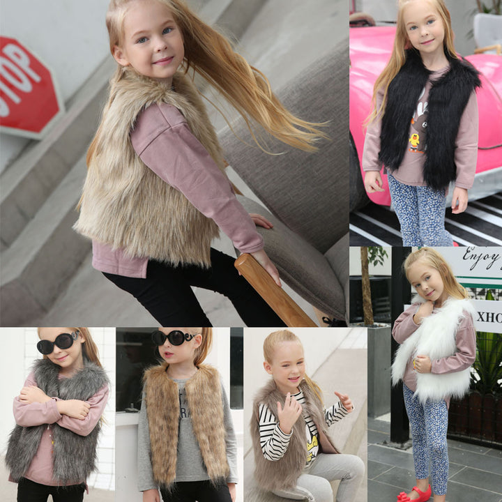 Ladies reversible luxurious faux fur vest Lune London