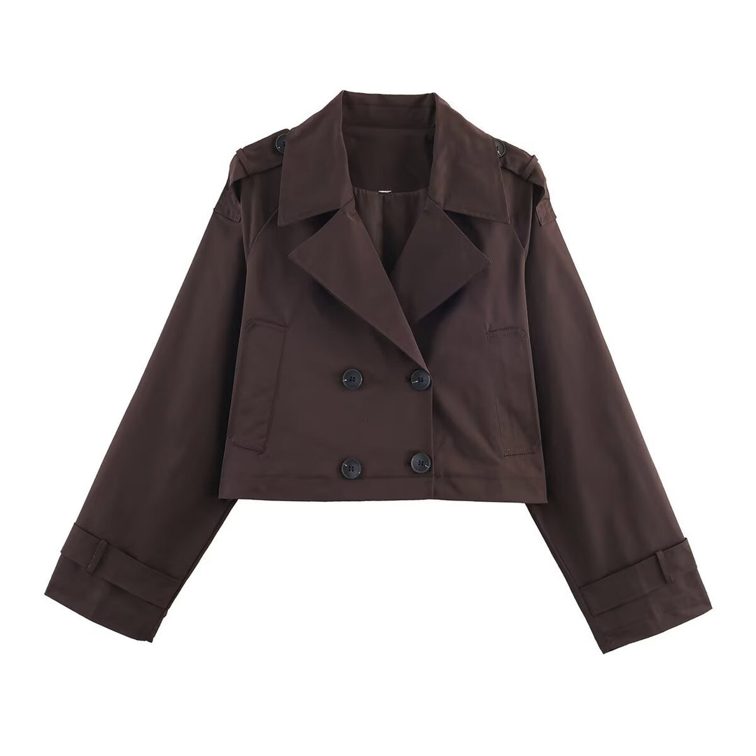 Chic and stylish cropped trench coat for women