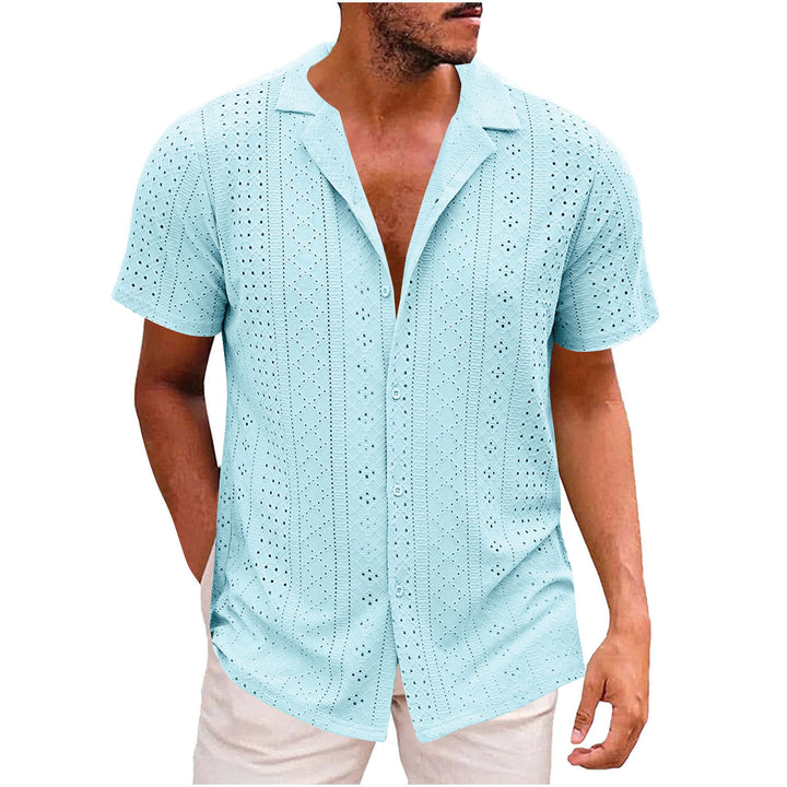 Short sleeve shirt for men with textured weaving Lune London