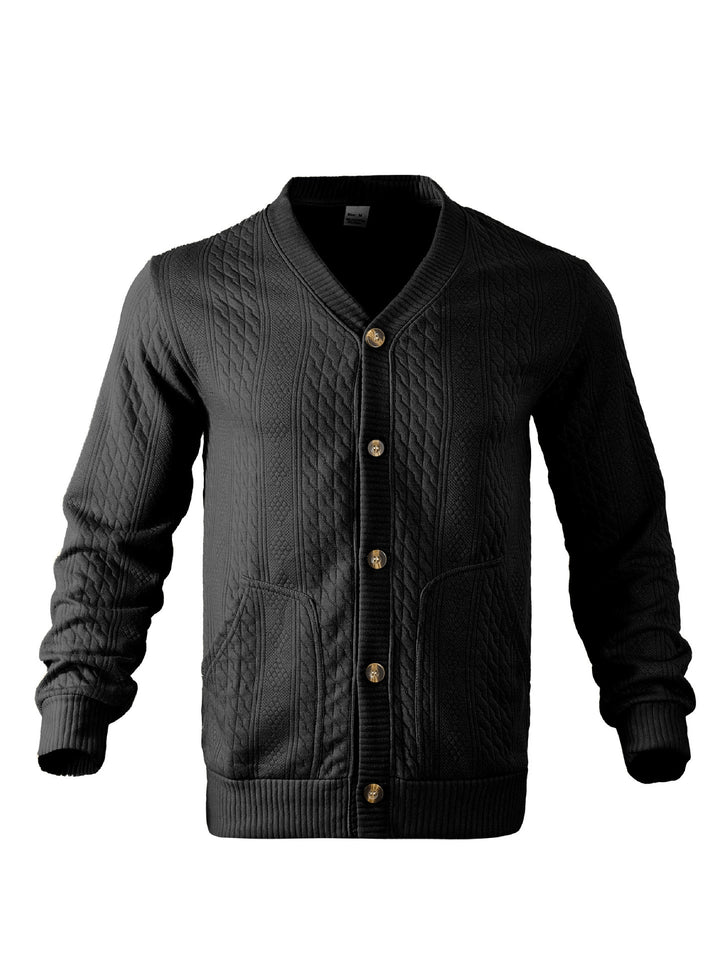 Men's knit jacket with modern details and practical pockets Lune London