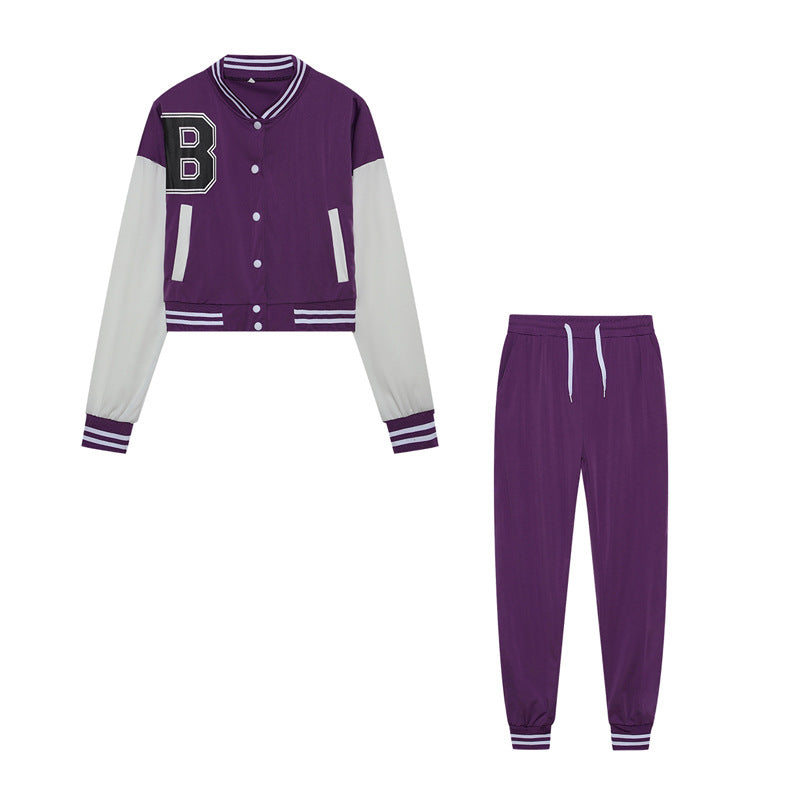 Sporty set for women consisting of a cropped jacket and jogging pants Lune London