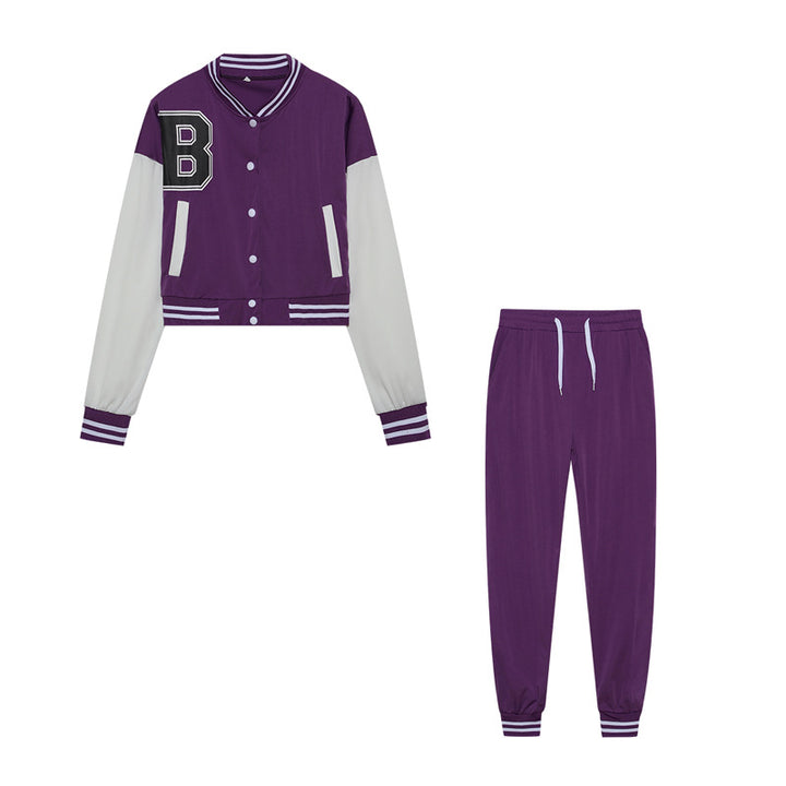 Sporty set for women consisting of a cropped jacket and jogging pants Lune London