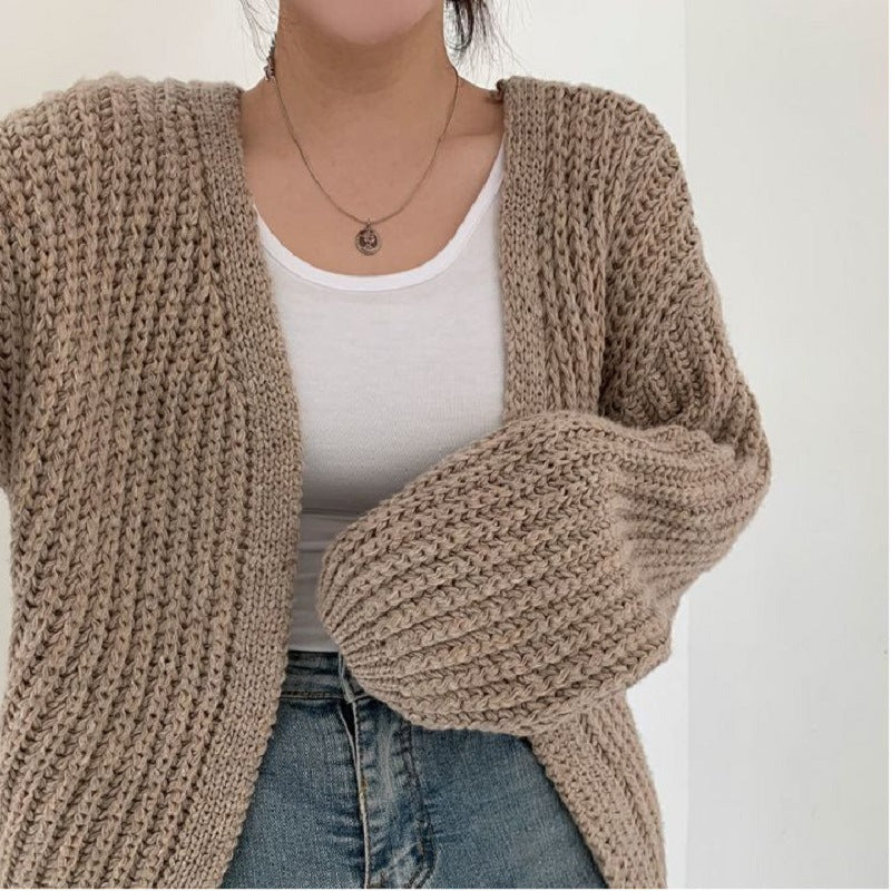 Ladies Oversized Knit Cardigan Lune London
