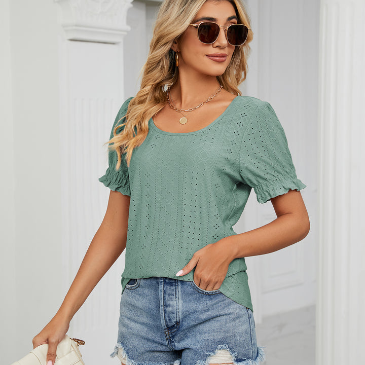 Shirt for women with hole pattern and relaxed fit Lune London