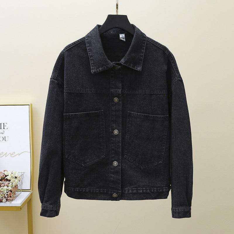 Veste en denim pour femmes avec grandes poches plaquées Chic & Stil