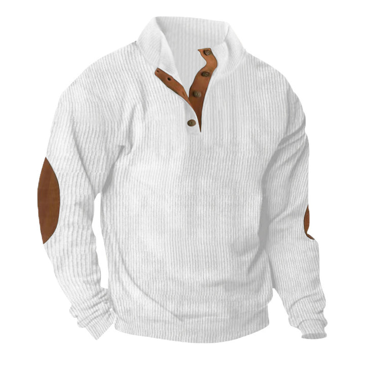 Trendy men's sweater with high collar and contrasting accents Lune London
