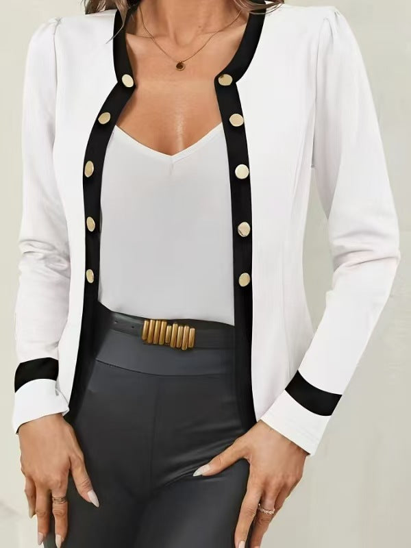 Elegant blazer jacket for women with contrasting buttons Lune London