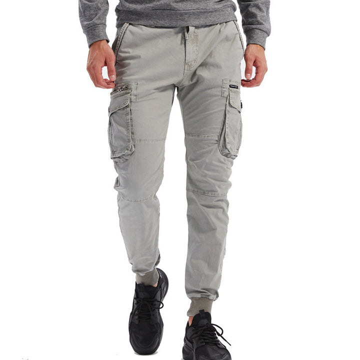 Men's cargo pants with practical pockets and elastic waistband Lune London