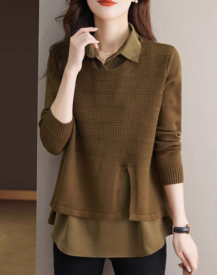 Layered fashion pullover for women with Lune London structure