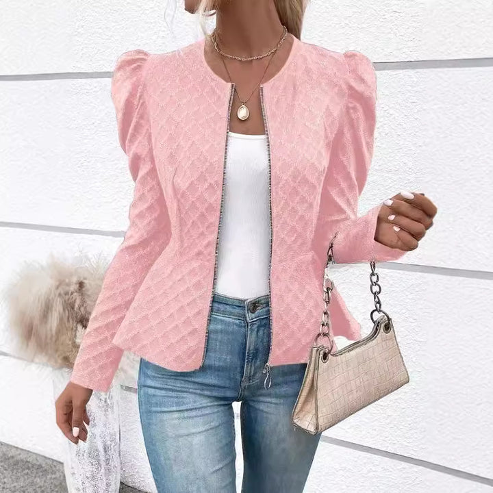 Trendy women's blazer with puff sleeves Lune London