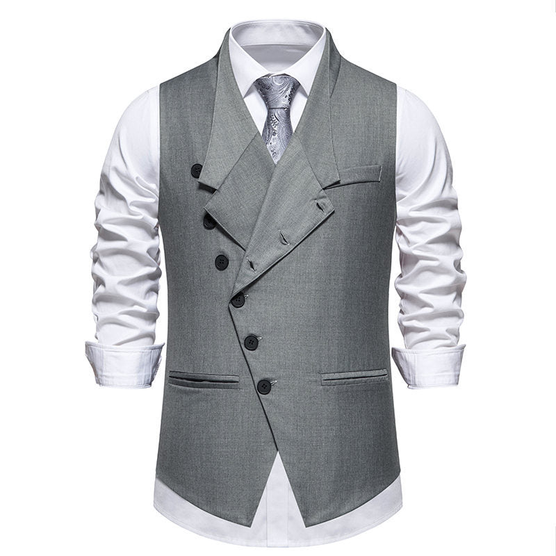 Elegant waistcoat for men with asymmetric collar and modern accents Lune London