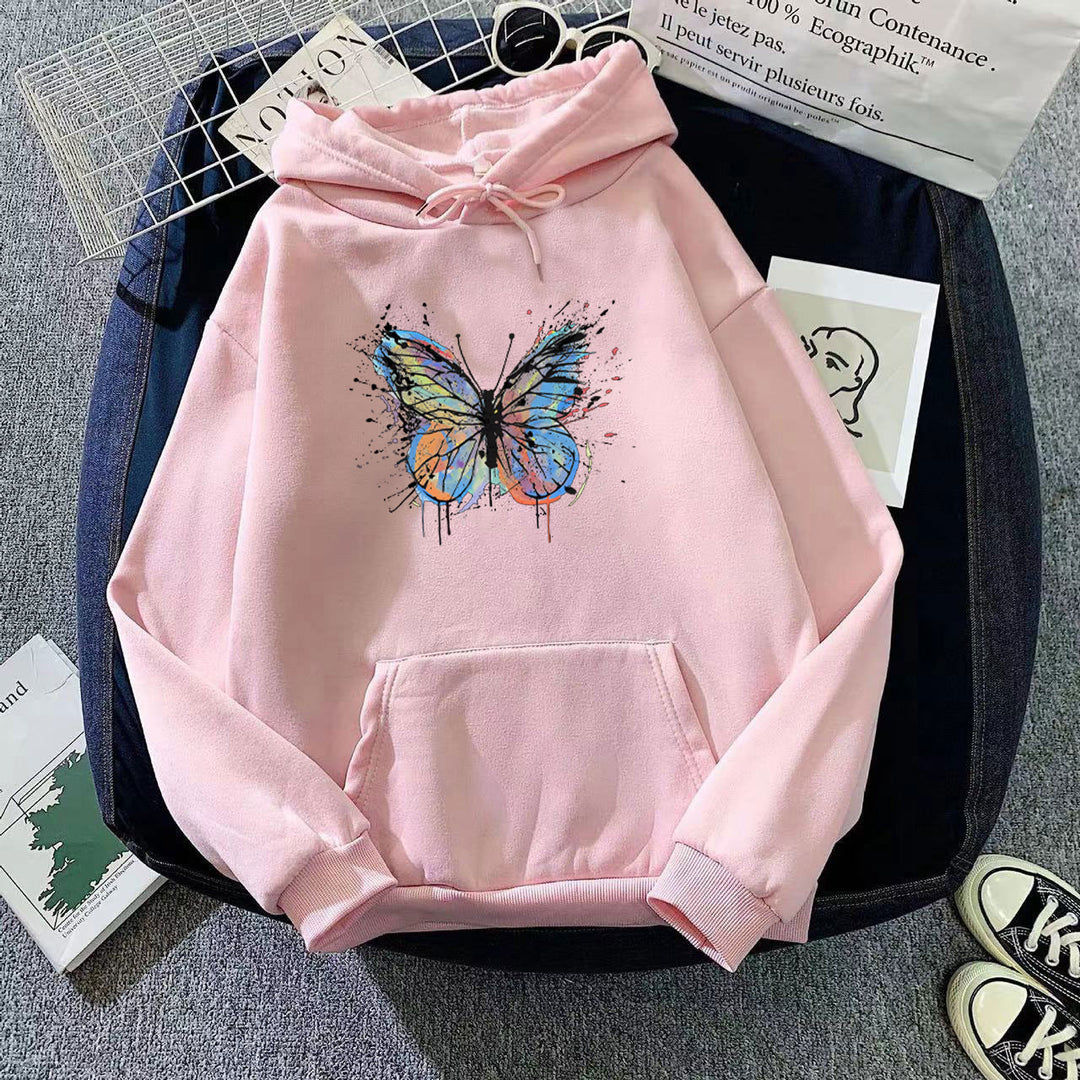 Women's hoodie with appealing butterfly design Chic & Stil