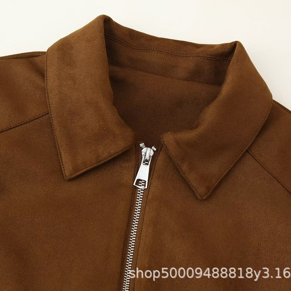 Ladies trendy biker jacket with two practical zip pockets and a stylish collar Lune London