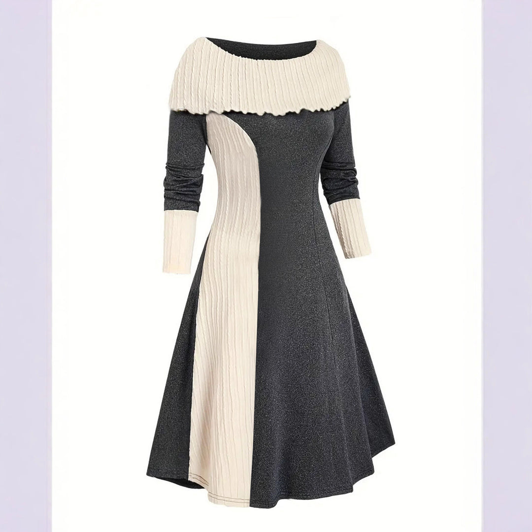 Elegant and trendy ladies dress with pleated collar Lune London